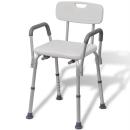 Duschstuhl Aluminium Weiß 