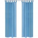 2 x Transparente Gardine Fertiggardine 140 x 225 cm türkis
