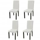 Stretch-Stuhlhussen Gerade 4 Stk. Creme