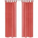 Voile-Gardinen 2 Stk. 140 x 225 cm Rot