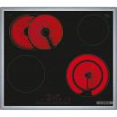 Bosch PKN645FP2E Serie 6 Autarkes Glaskeramik-Kochfeld, 60 cm breit, mit Rahmen aufliegend, Direct Select, schwarz