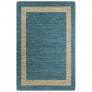 Teppich Handgefertigt Jute Blau 160x230 cm