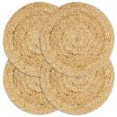 Tischsets 4 Stk. Natur 38 cm Rund Jute