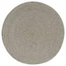 Tischsets 4 Stk. Grau 38 cm Rund Baumwolle