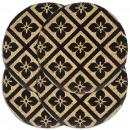 Tischsets 4 Stk. Schwarz 38 cm Rund Jute
