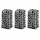Gabionen-Set 3-tlg. Verzinkter Draht 25×25×50 cm 