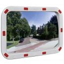 Verkehrsspiegel Konvex Viereckig 40×60 cm mit Reflektoren 