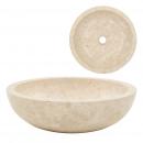 Waschbecken 40x12 cm Marmor Creme