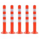 Verkehrspoller 5 Stk. Kunststoff 75 cm