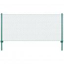 Maschendrahtzaun mit Pfosten Stahl 25 x 0,5 m Grün