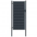 Zauntor PVC und Stahl 100x204 cm Anthrazit