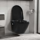 Wand-WC ohne Spülrand Keramik Schwarz