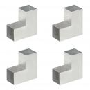 Pfostenverbinder 4 Stk. L-Form Verzinktes Metall 91 x 91 mm