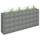  Gabionen-Hochbeet Verzinkter Stahl 180×30×90 cm
