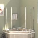 Duschabtrennungen 2 Stk. 104x130 cm Hartglas Transparent