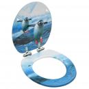 Toilettensitz mit Soft-Close-Deckel MDF Pinguin-Design