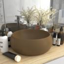 Luxuriöses Waschbecken Rund Matt Creme 40x15 cm Keramik