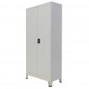 Büroschrank mit 2 Türen Stahl 90x40x180 cm Grau