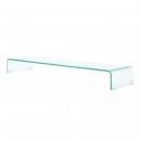 TV-Tisch/Bildschirmerhöhung Glas Transparent 100x30x13 cm