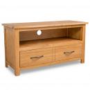 TV-Schrank 90x35x48 cm Massivholz Eiche