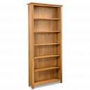 Bücherregal 6 Fächer 80x22,5x180 cm Massivholz Eiche