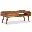 Couchtisch Massivholz mit Schublade Geschnitzt 100 x 50 x 40 cm