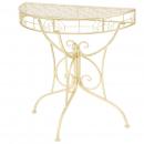 Beistelltisch Vintage-Stil Halbrund Metall 72 x 36 x 74 cm Gold