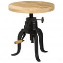 Beistelltisch 45 x (45-62) cm Massivholz Mango und Gusseisen