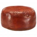 Pouf Hellbraun 60 x 30 cm Echtes Ziegenleder