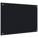 Küchenrückwand Schwarz 70x50 cm Hartglas