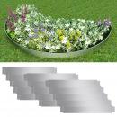 Flexible Rasenkante 15-er Set Verzinkter Stahl 100x14 cm