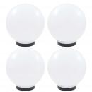 LED-Gartenleuchten 4 Stk. Kugelförmig 25 cm PMMA