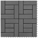 22 Stk. Terrassenfliesen 30 x 30 cm 2 qm WPC Grau