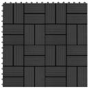 22 Stk. Terrassenfliesen 30 x 30 cm 2 qm WPC Schwarz