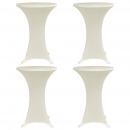 Stehtischhussen 4 Stk. Ø 60 cm Creme Stretch 