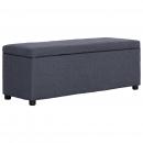 Bank mit Staufach 116 cm Dunkelgrau Polyester 