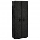 Schuhschrank Schwarz 60x30x166 cm Stoff