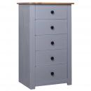 Sideboard Grau 46x40x89 cm Kiefernholz Panama