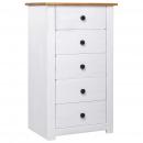 Sideboard Weiß 46x40x89 cm Kiefernholz Panama