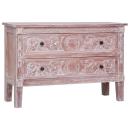 Sideboard mit 2 Schubladen 90 x 30 x 60 cm Massivholz Mahagoni