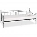 Tagesbett-Rahmen Schwarz Metall 90×200 cm 