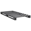 Palettenbett Grau Massivholz Kiefer 100×200 cm