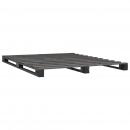 Palettenbett Grau Massivholz Kiefer 140×200 cm