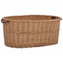 Holzkorb mit Tragegriffen 78 x 54 x 34 cm Natur Weide   