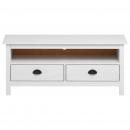 TV-Schrank Hill Weiß 110x40x47 cm Massivholz Kiefer