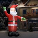 Aufblasbarer Weihnachtsmann mit LEDs Weihnachtsdeko IP44 4,5 m 
