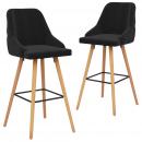 Barhocker 2 Stk. Schwarz Samt 