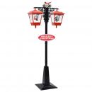 Weihnachts-Straßenlampe mit Weihnachtsmann 81 x 40 x 188 cm PVC