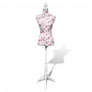 Damenbüste Schneiderpuppe Büste Torso Mannequin Baumwolle Weiß Rose 