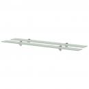 Schweberegale 2 Stk. Glas 100x10 cm 8 mm